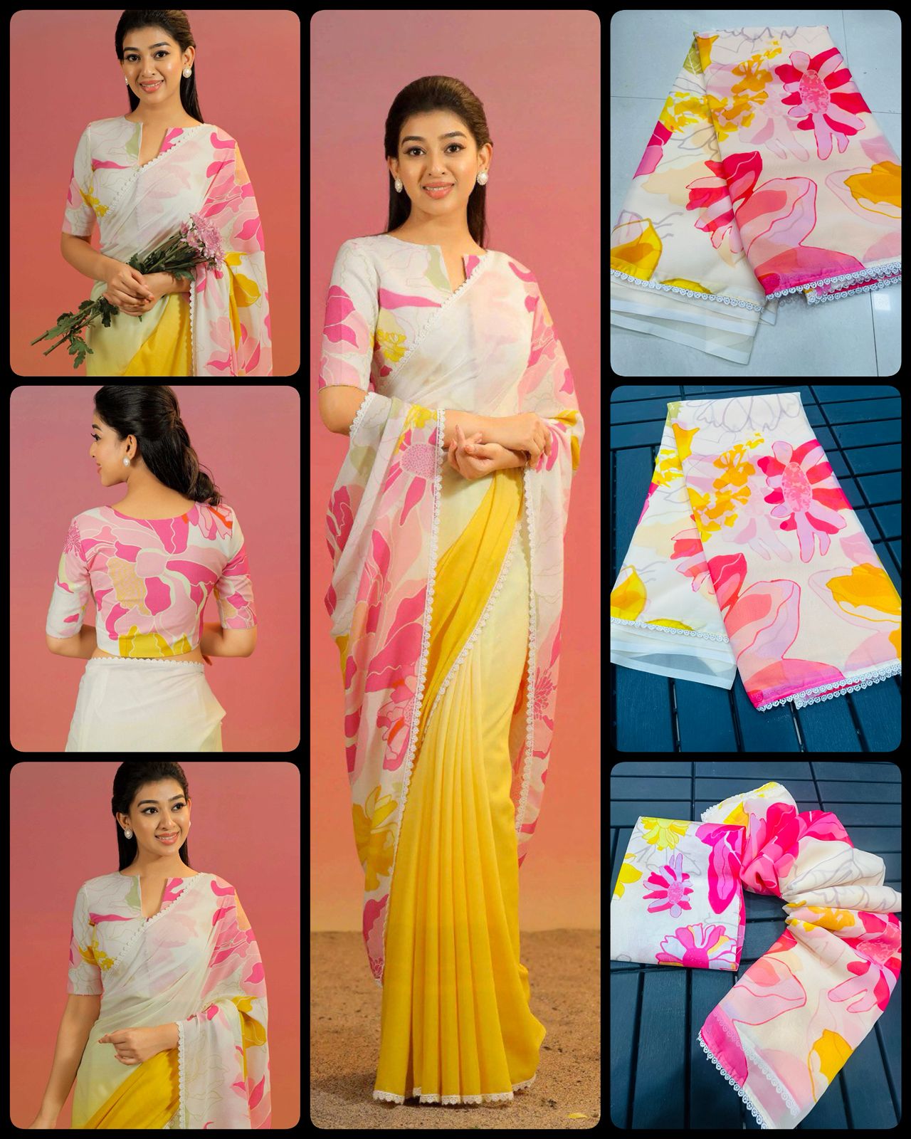 Aab Sonali Party Wear Georgette Fancy Saree Collection